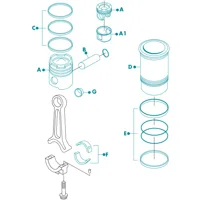 Perno de pistón para motor  Diesel