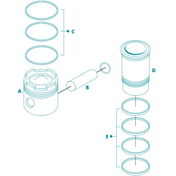 Pistón para motor  Diesel 735 STD
