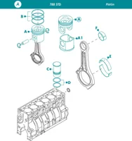Pistón para motor  Diesel