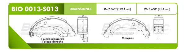 Zapata para freno Bioceramic FT BIO 0013-S013