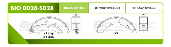 Zapata para freno Bioceramic FT BIO 0028-S028