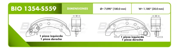 Zapata para freno Bioceramic FT BIO 1354-S559