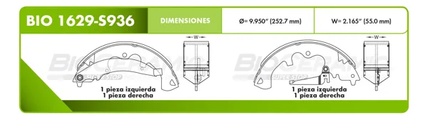 Zapata para freno Bioceramic FT BIO 1629-S936