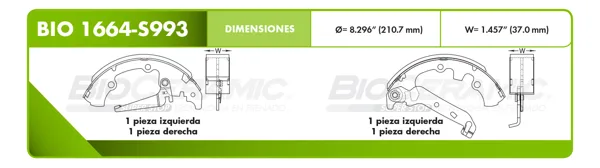 Zapata para freno Bioceramic FT BIO 1664-S993