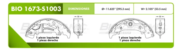 Zapata para freno Bioceramic FT BIO 1673-S1003