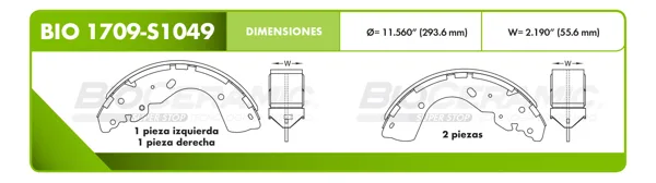 Zapata para freno Bioceramic FT BIO 1709-S1049