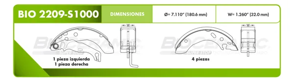 Zapata para freno Bioceramic FT BIO 2209-S1000
