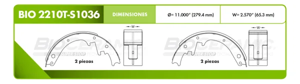 Zapata para freno Bioceramic FT BIO 2210T-S1036