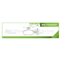 Pastilla para freno de disco Bioceramic, Formula Hibrida LowMet, Delantera