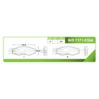 Pastilla para freno de disco Bioceramic, Formula Hibrida LowMet, Delantera