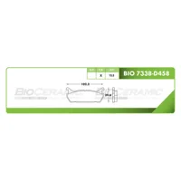 Pastilla para freno de disco Bioceramic, Formula Hibrida LowMet, Trasera