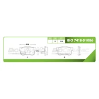 Pastilla para freno de disco Bioceramic, Formula Ceramic LowMet, Trasera