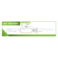 Pastilla para freno de disco Bioceramic, Formula Hibrida LowMet, Delantera