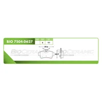 Pastilla para freno de disco Bioceramic, Formula Ceramic LowMet, Trasera