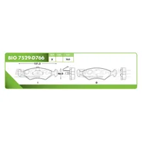 Pastilla para freno de disco Bioceramic, Formula Ceramic LowMet, Delantera
