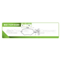 Pastilla para freno de disco Bioceramic, Formula Ceramic LowMet, Delantera