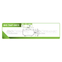 Pastilla para freno de disco Bioceramic, Formula Hibrida LowMet, Delantera