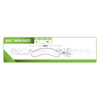 Pastilla para freno de disco Bioceramic, Formula Hibrida LowMet, Delantera