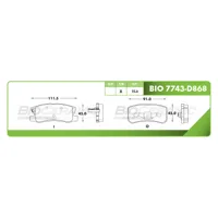 Pastilla para freno de disco Bioceramic, Formula Ceramic LowMet, Trasera