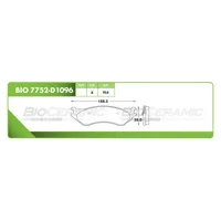 Pastilla para freno de disco Bioceramic, Formula Hibrida LowMet, Trasera