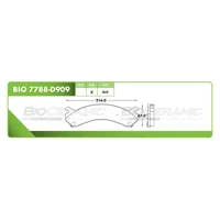 Pastilla para freno de disco Bioceramic, Formula Hibrida LowMet, Trasera