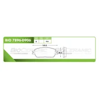 Pastilla para freno de disco Bioceramic, Formula Hibrida LowMet, Delantera