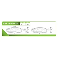 Pastilla para freno de disco Bioceramic, Formula Hibrida LowMet, Delantera