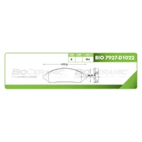 Pastilla para freno de disco Bioceramic, Formula Ceramic LowMet, Delantera