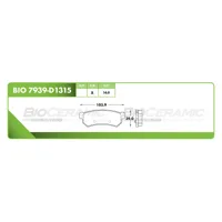 Pastilla para freno de disco Bioceramic, Formula Ceramic LowMet, Trasera
