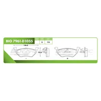 Pastilla para freno de disco Bioceramic, Formula Ceramic LowMet, Trasera