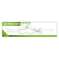Pastilla para freno de disco Bioceramic, Formula Hibrida LowMet, Delantera