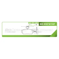Pastilla para freno de disco Bioceramic, Formula Ceramic LowMet, Delantera