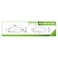 Pastilla para freno de disco Bioceramic, Formula Ceramic LowMet, Delantera