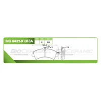 Pastilla para freno de disco Bioceramic, Formula Hibrida LowMet, Trasera