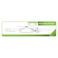 Pastilla para freno de disco Bioceramic, Formula Ceramic LowMet, Delantera