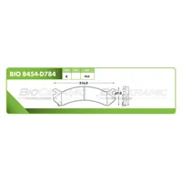 Pastilla para freno de disco Bioceramic, Formula Hibrida LowMet, Delantera