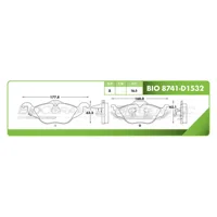 Pastilla para freno de disco Bioceramic, Formula Ceramic LowMet, Delantera