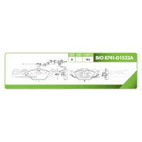 Pastilla para freno de disco Bioceramic, Formula Ceramic LowMet, Delantera