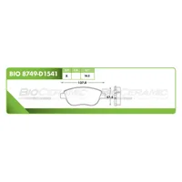 Pastilla para freno de disco Bioceramic, Formula Ceramic LowMet, Delantera