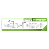 Pastilla para freno de disco Bioceramic, Formula Hibrida LowMet, Delantera