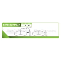 Pastilla para freno de disco Bioceramic, Formula Hibrida LowMet, Trasera
