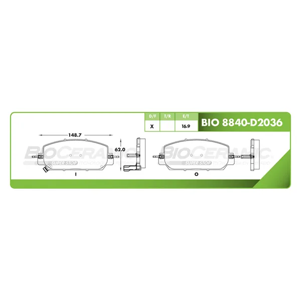Balata Bioceramic Bio 8840-D2036 BIO 8840-D2036