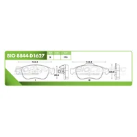 Pastilla para freno de disco Bioceramic, Formula Cerámica Orgánica, Delantera