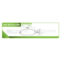 Pastilla para freno de disco Bioceramic, Formula Ceramic LowMet, Delantera