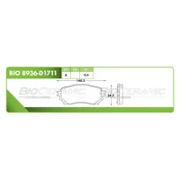 Pastilla para freno de disco Bioceramic, Formula Cerámica Orgánica, Delantera