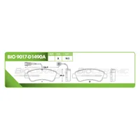 Pastilla para freno de disco Bioceramic, Formula Hibrida LowMet, Trasera