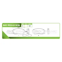 Pastilla para freno de disco Bioceramic, Formula Cerámica Orgánica, Delantera