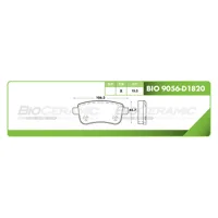 Pastilla para freno de disco Bioceramic, Formula Ceramic LowMet, Trasera