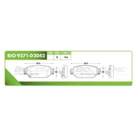 Pastilla para freno de disco Bioceramic, Formula Ceramica Organica, Trasera