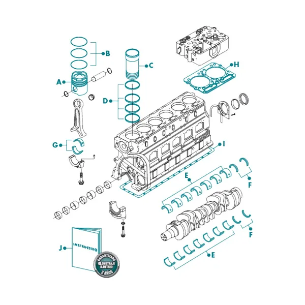 Conjunto de cilindro para motor  Diesel CM-7050-ISM